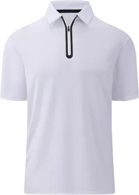 Alex Vando Mens Golf Shirt Moisture Wicking Quick-Dry Short Sleeve Casual Polo Shirts for Men