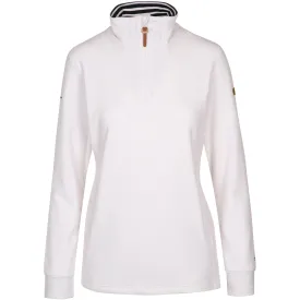 Big Heart Women's Heavier Half Zip Fleece Top in White