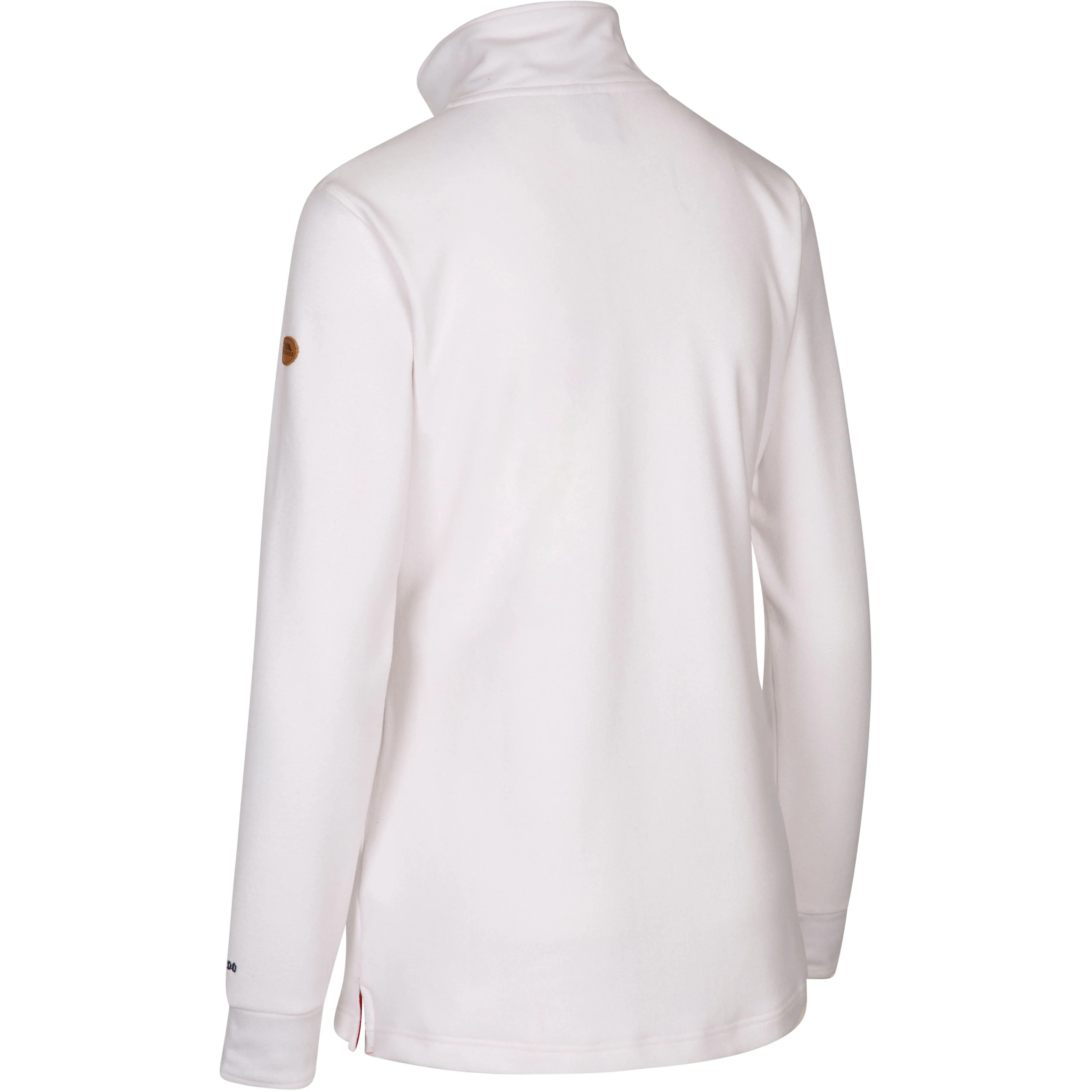 Big Heart Women's Heavier Half Zip Fleece Top in White
