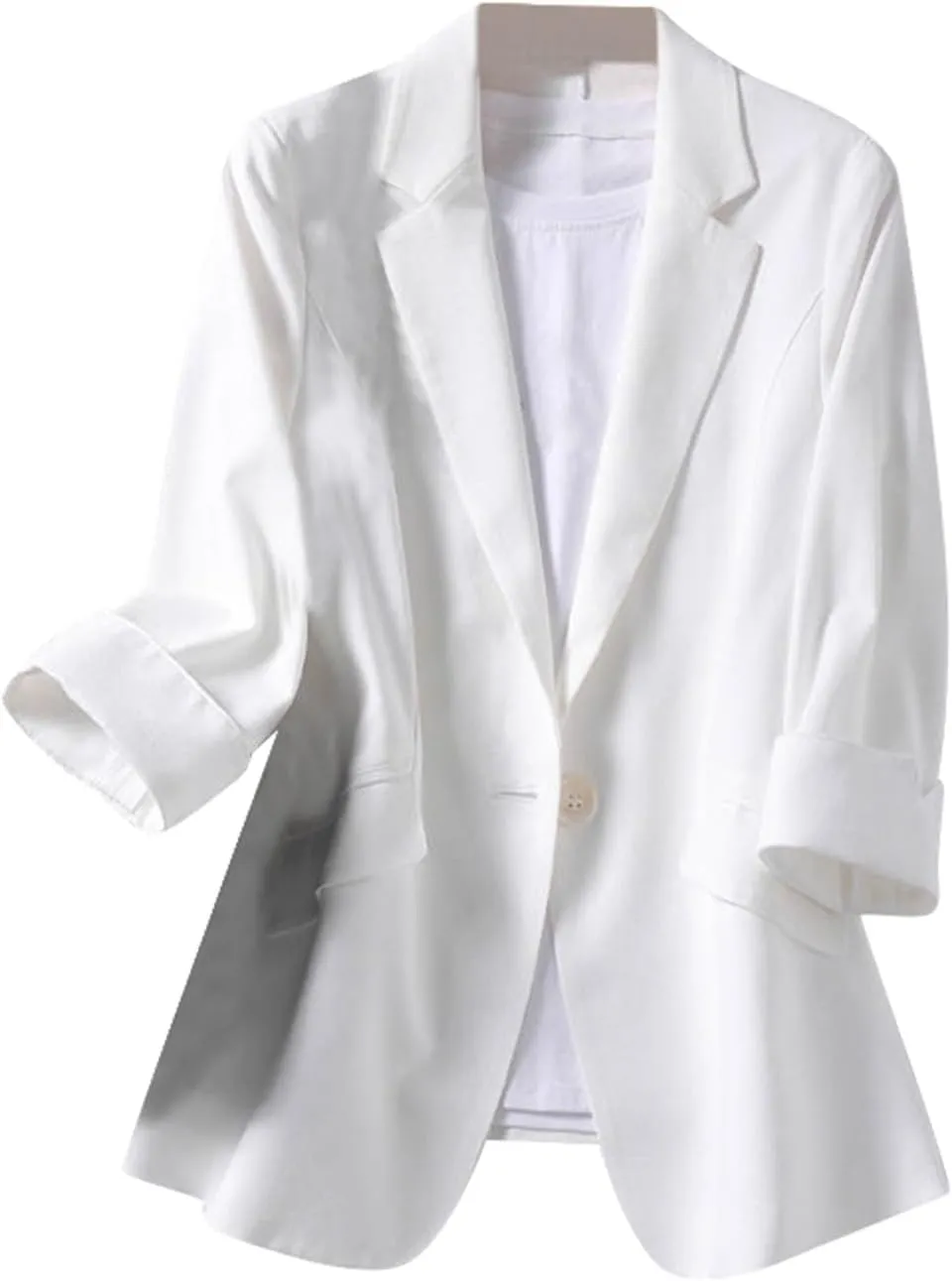 Blazers for Women Business Casual Summer Blazers Lightweight Suit Jackets 3/4 Sleeve Work Jacket Trendy Office Blazer