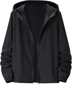 Bomber Jacket Men, Mens Hip Hop Streetwear Windbreaker Jacket Lightweight Casual Outdoor Bomber Jacket Coat with Hood