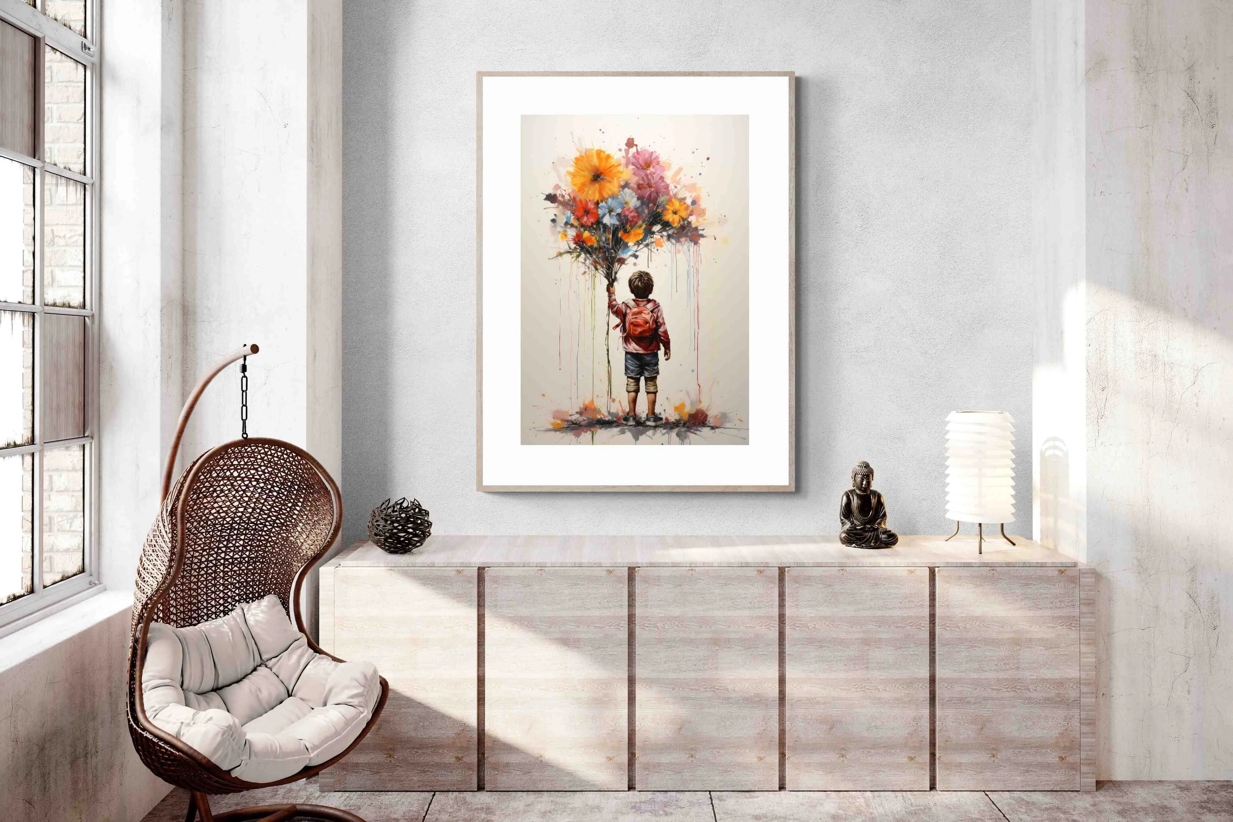 Boy With Flowers