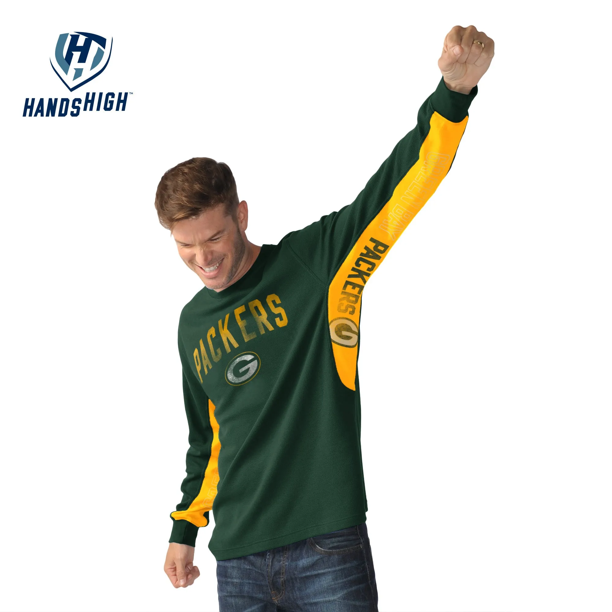 Green Bay Packers Hands High Victory Men's Hoodie