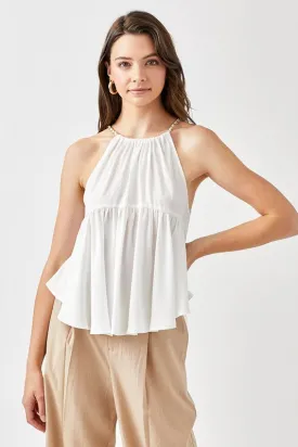 Halter Neck with Back Strap Flared Top  *Online Only*