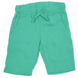Maxomorra Green Muslin Knee Shorts