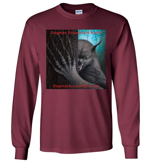Men's Dogman Encounters Rogue Collection Long Sleeve T-Shirt (square with red font)