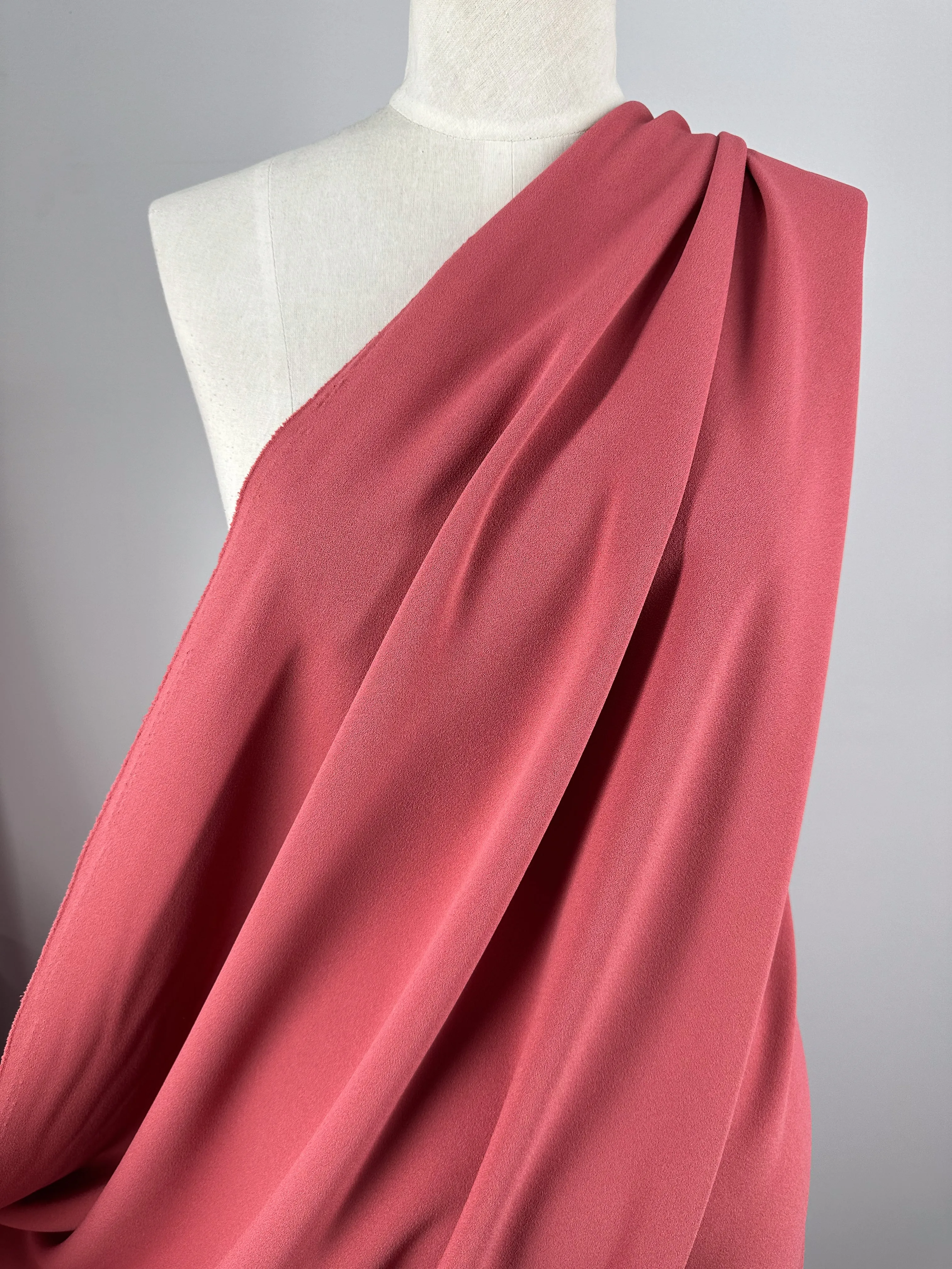 Plain Scuba Crepe - Holly Berry - 150cm