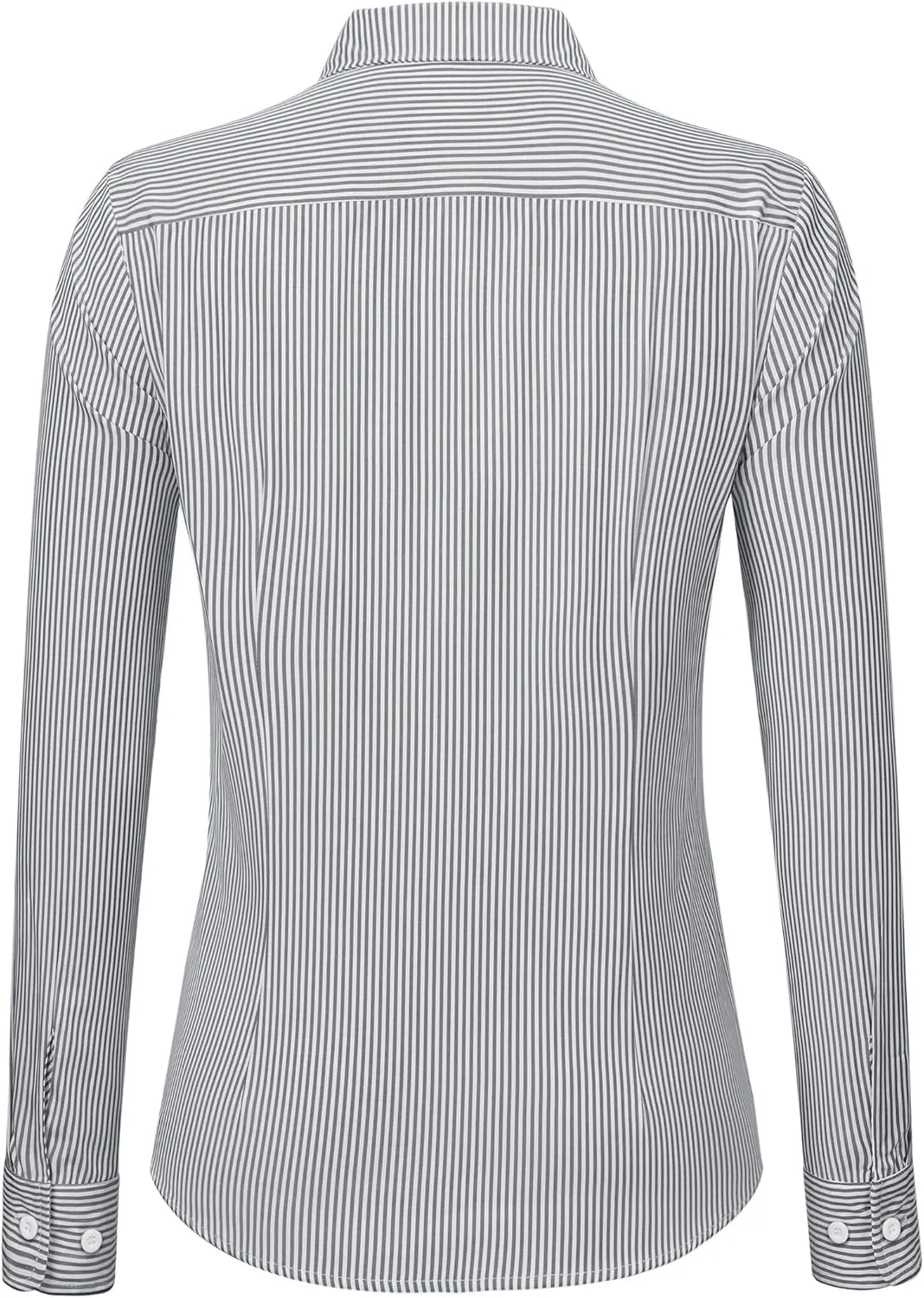 siliteelon Striped Button Down Shirts for Women Dress Shirts Long Sleeve Collared Casual Office Work Blouses Tops