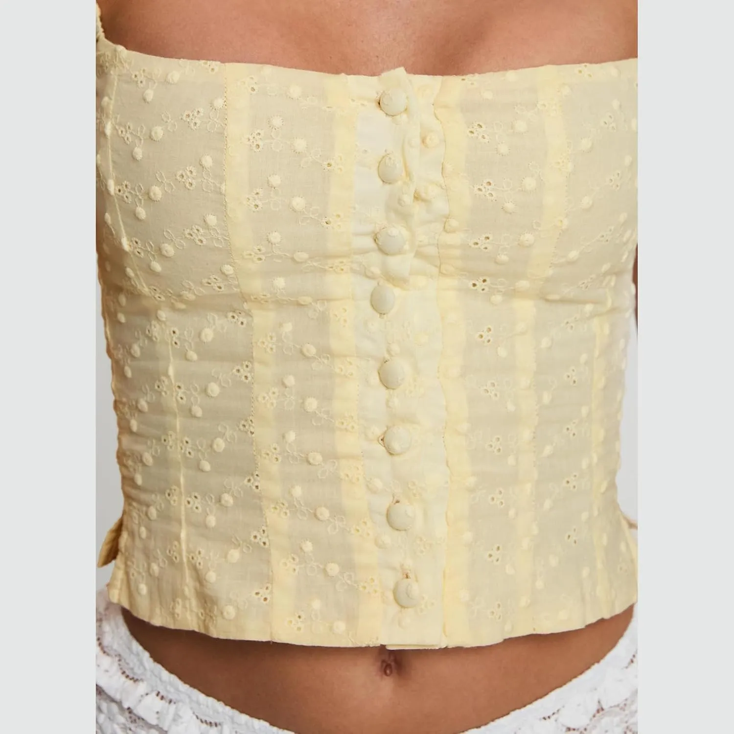 Women Y2k Sleeveless Crop Top Square Neck Ruffle Sleeveless Eyelet Slim Fit Ruched Vest Solid Basic Tees